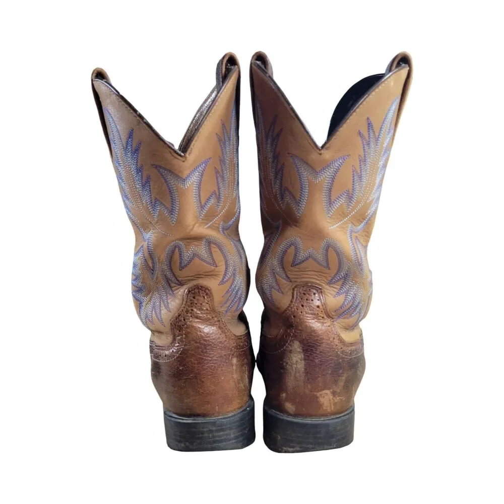Ariat Men's Heritage Crepe Toe Cowboy Boots Size 9D Needs New Sole